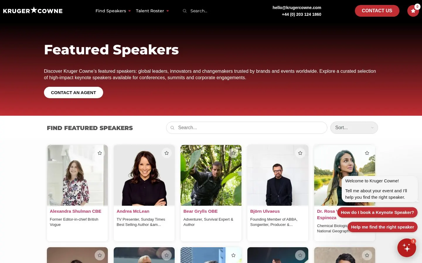 Kruger Cowne — Category landing page — built for how bookers search
