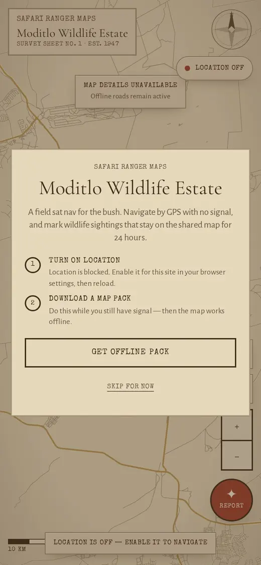 SafariRanger Maps — Maps on mobile