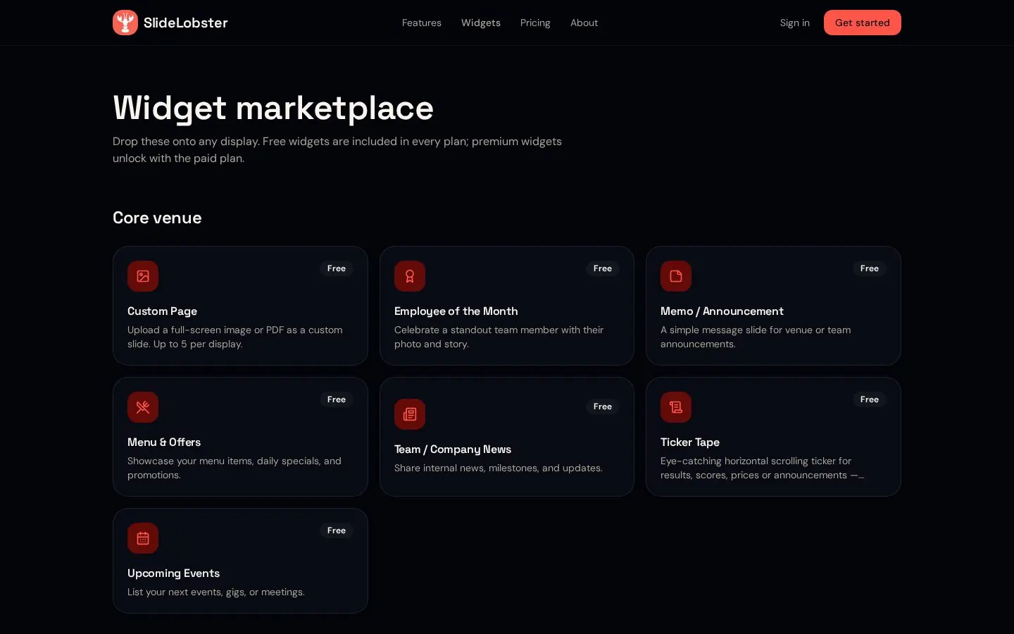 SlideLobster — Template marketplace
