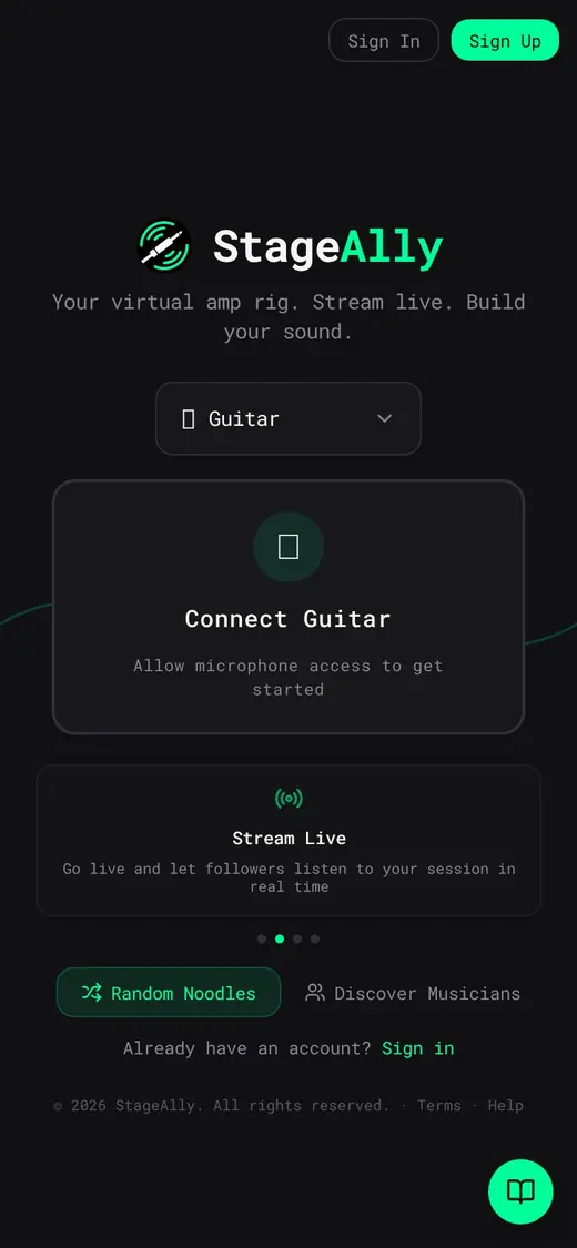 StageAlly — Studio on mobile