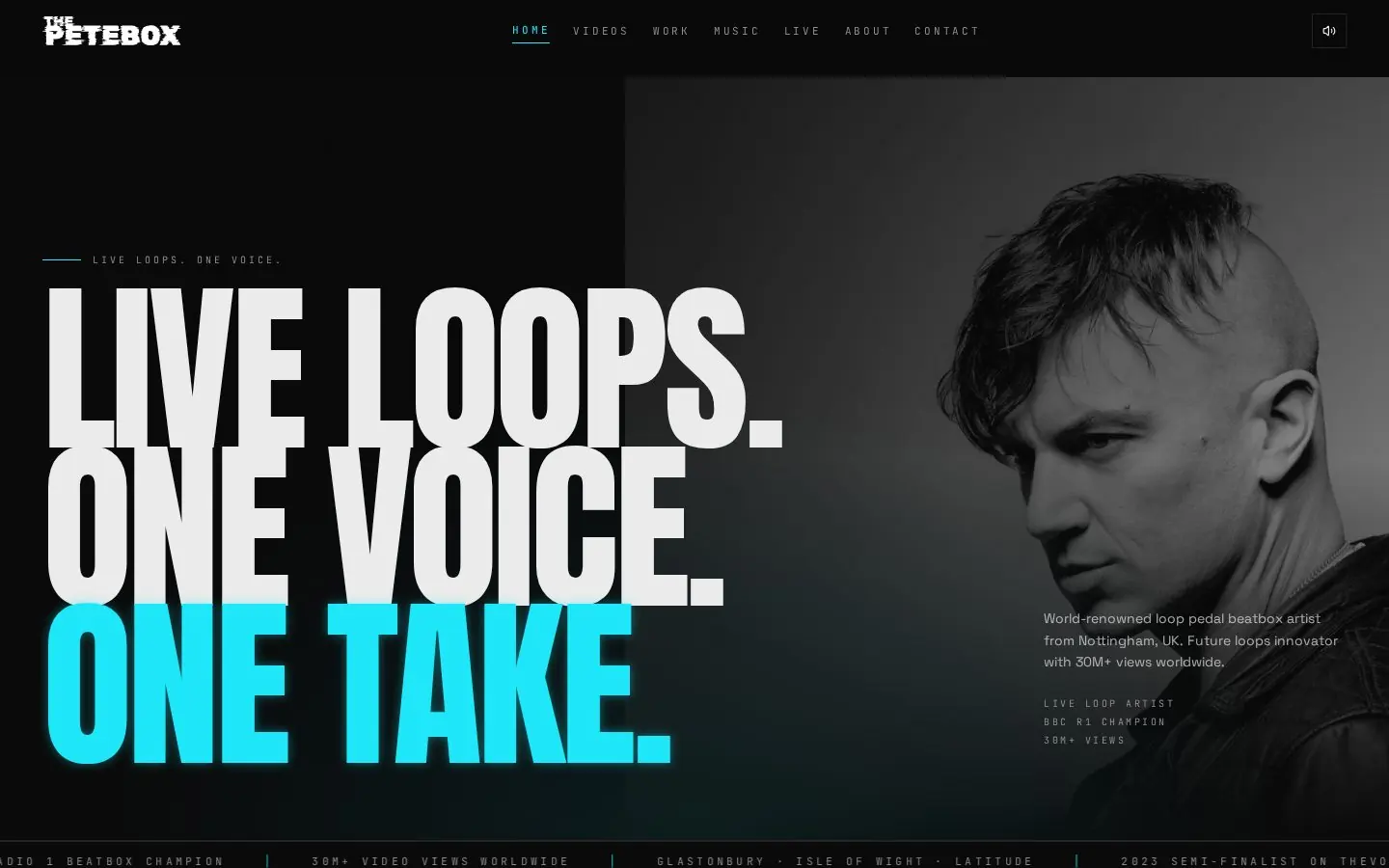 THePETEBOX as it appears live in the browser